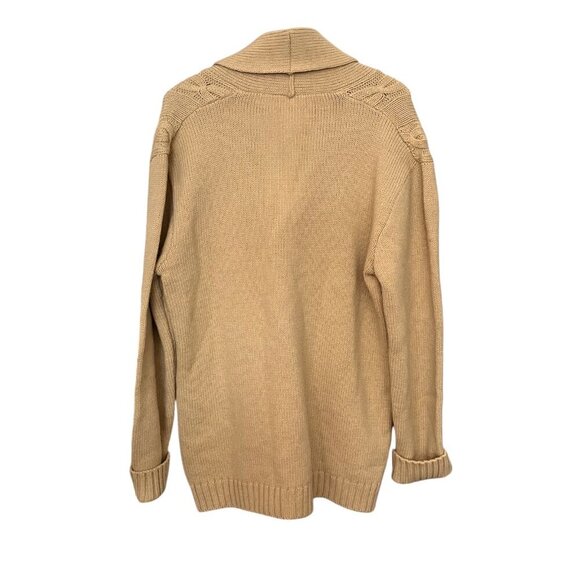 Norma Della Italian Shawl Collar Wool Blend Knit Cardigan Fishermancore Grandpa - Picture 2 of 8